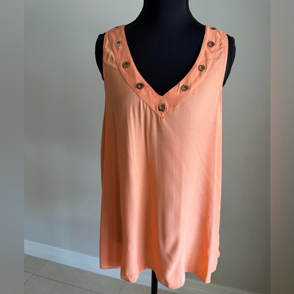 Guess by Marciano Coral Tank Top with Grommet Accents